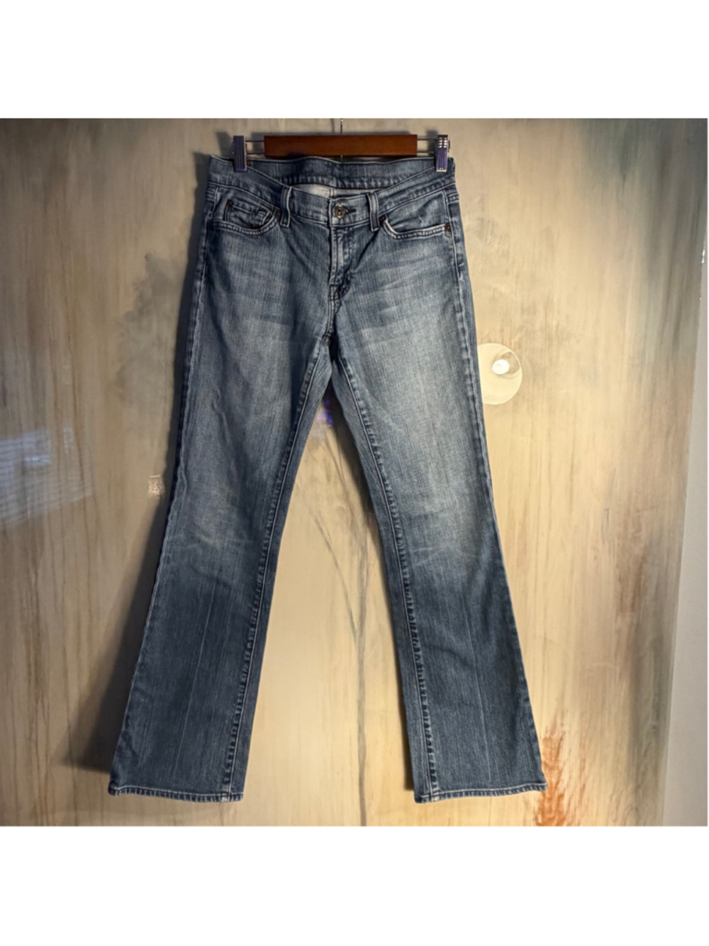 Women's 7 For All Mankind Boot Cut Jeans Size 29 Blue Low Rise
